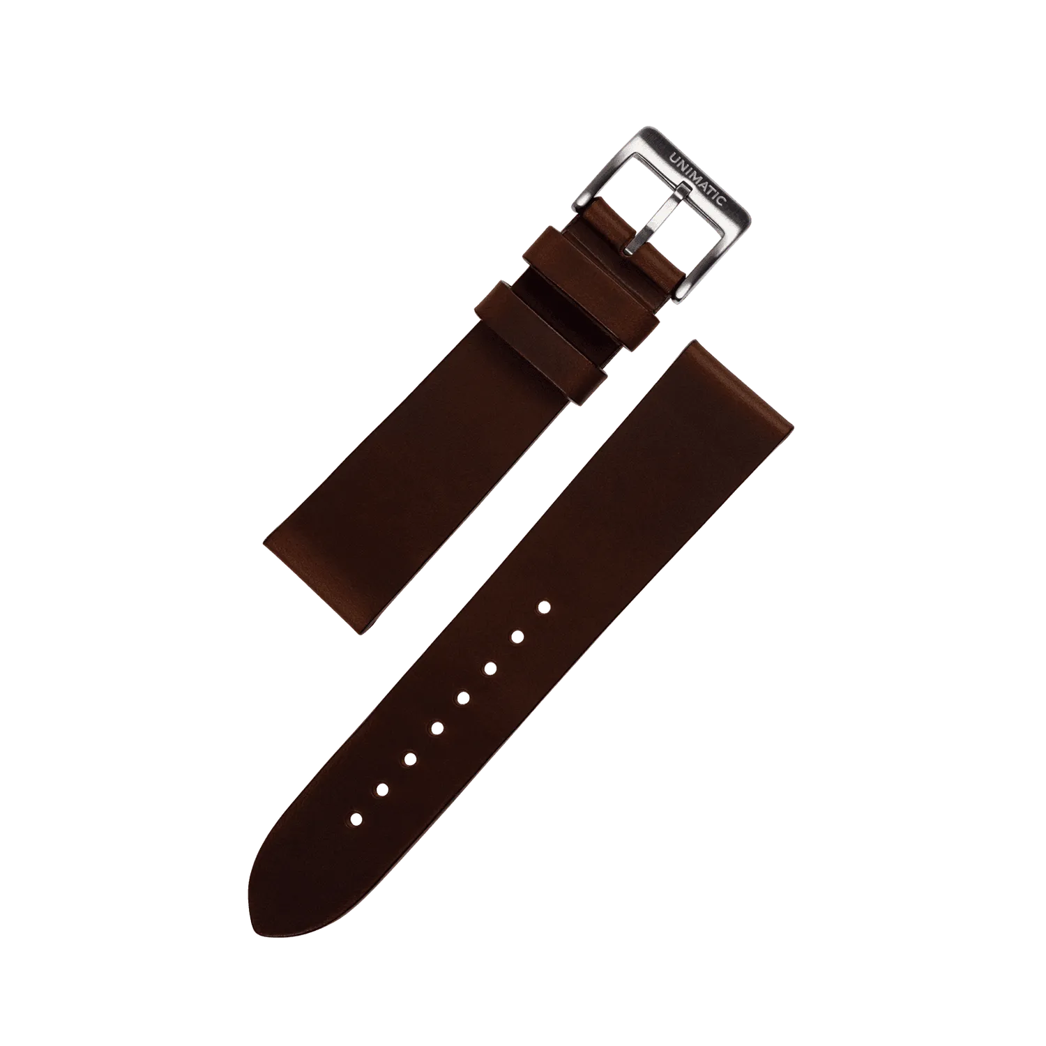Unimatic Chocolate leren horlogeband set bruin kalfsleer