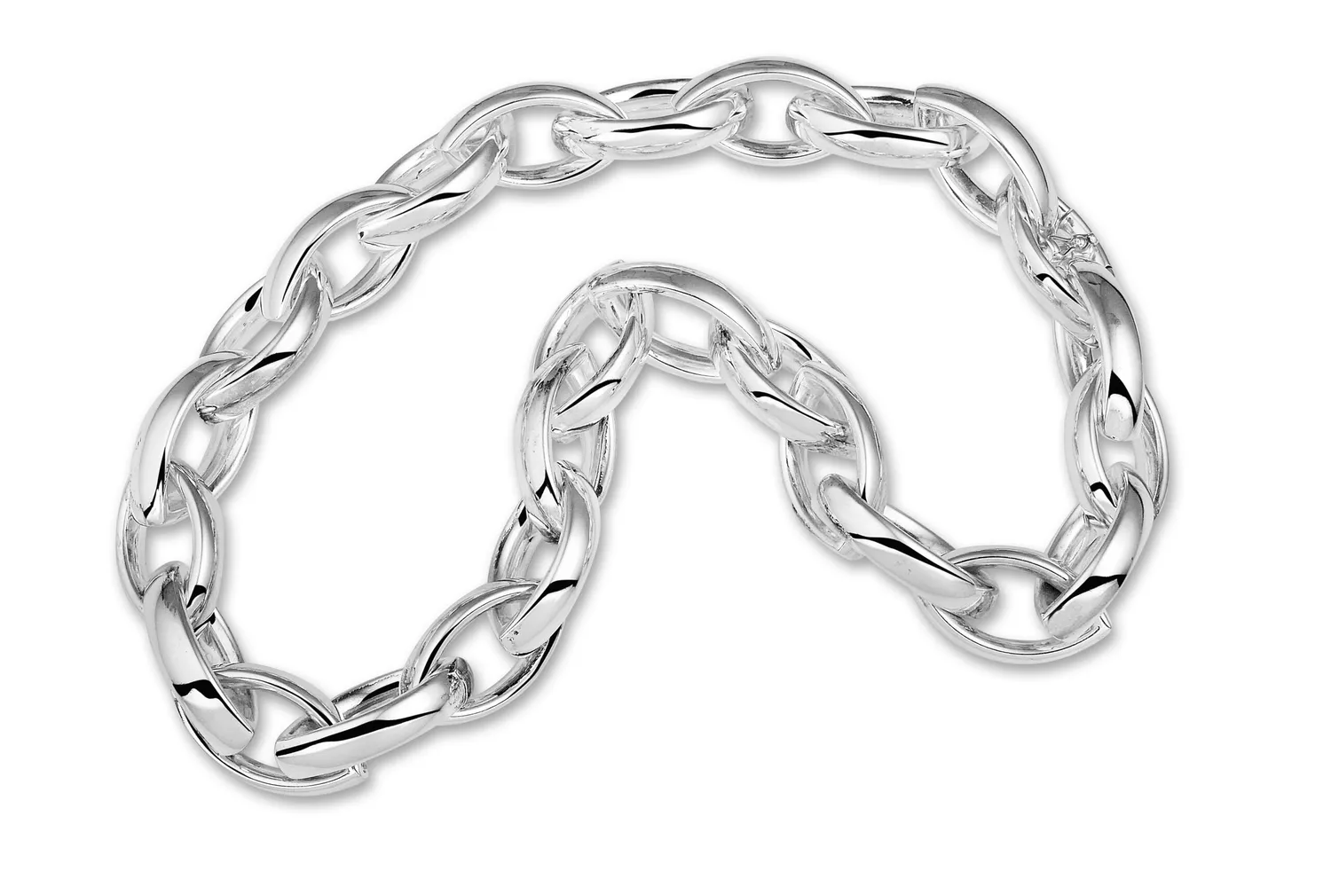 Juwelier Ripassa zilveren collier grove schakels