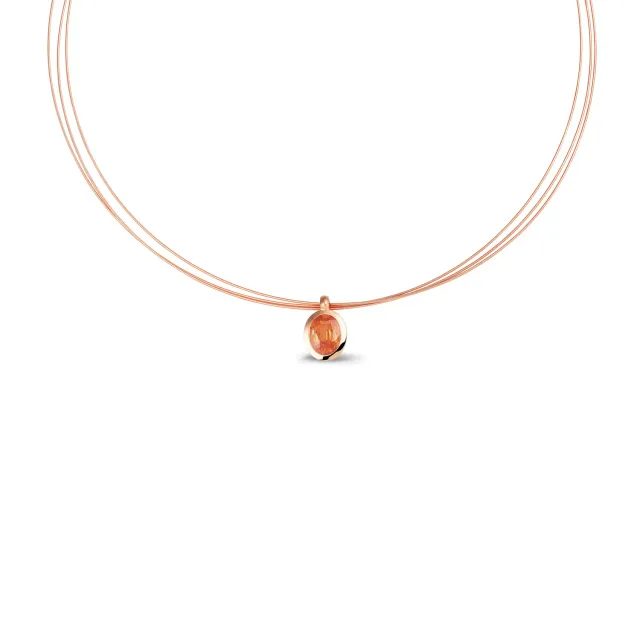 Juwelier Ripassa rosé collier mandarijngranaat goud