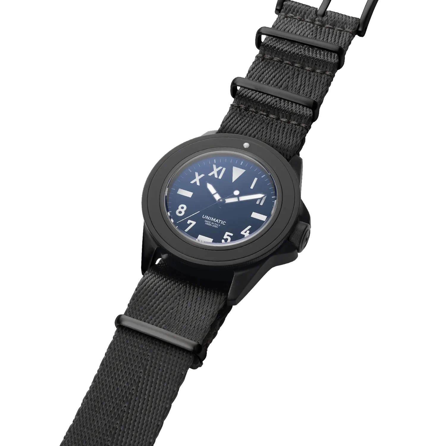 Unimatic Modello Uno U1-NU duikhorloge zwart DLC 40mm