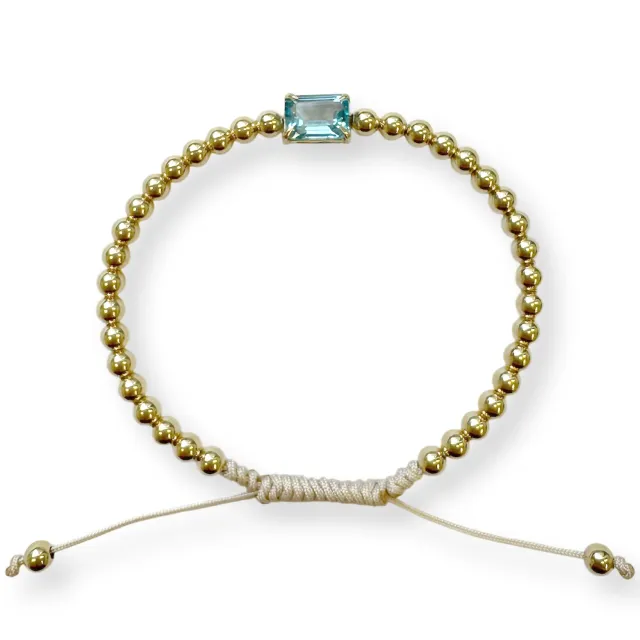 Juwelier Ripassa Bolletjes Armband Geelgoud Topaas