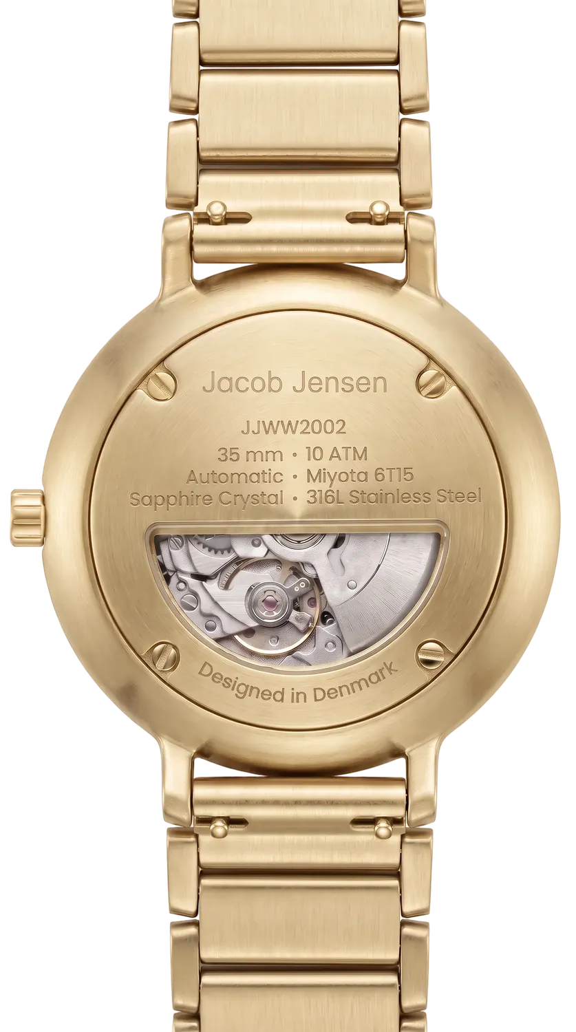 Jacob Jensen Aekvator 2002 horloge goud zilver 35 mm