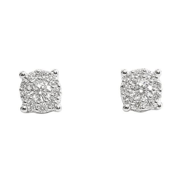 Juwelier Ripassa wit gouden oorstekers diamanten