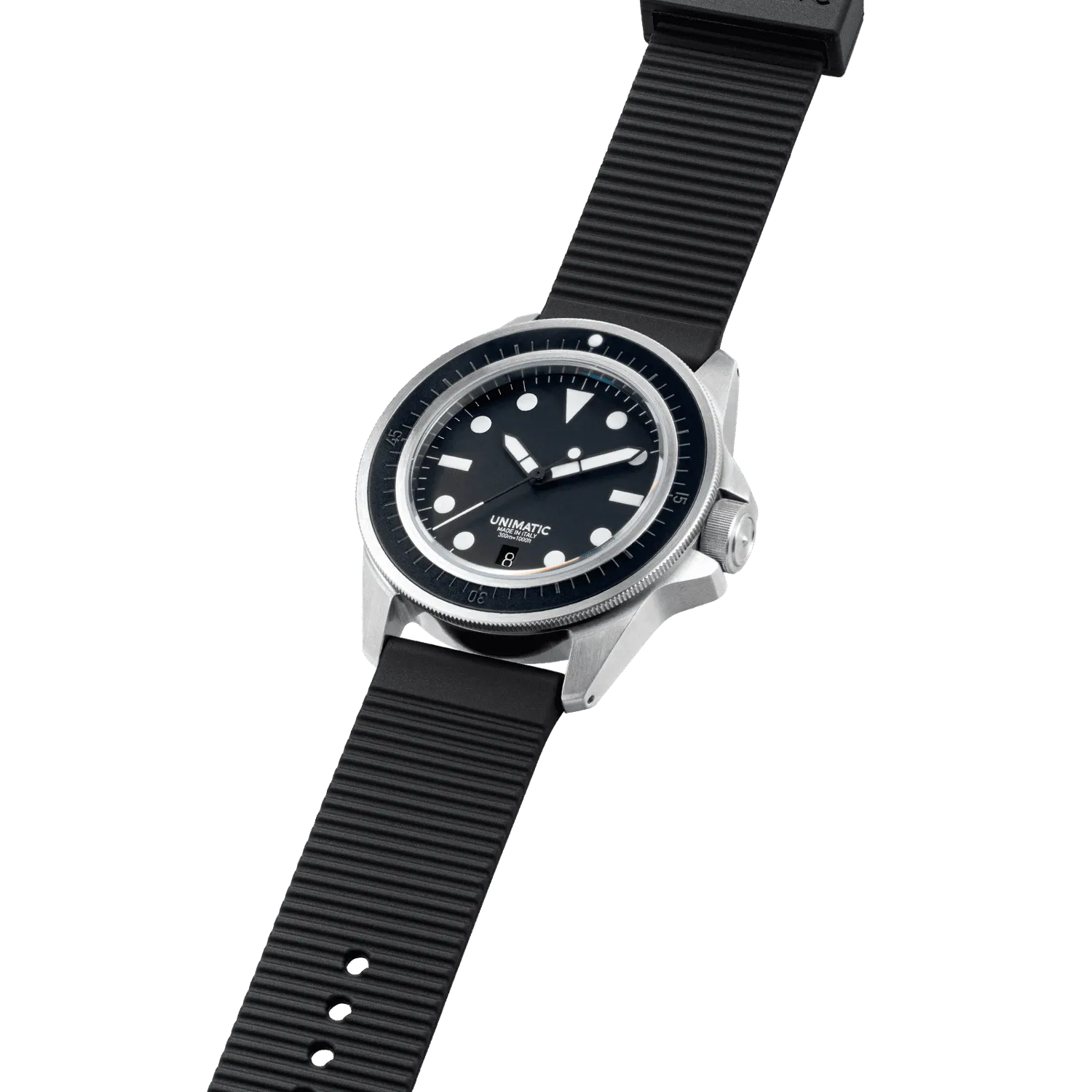 Unimatic Modello Uno U1S-MP duikhorloge zwart automaat