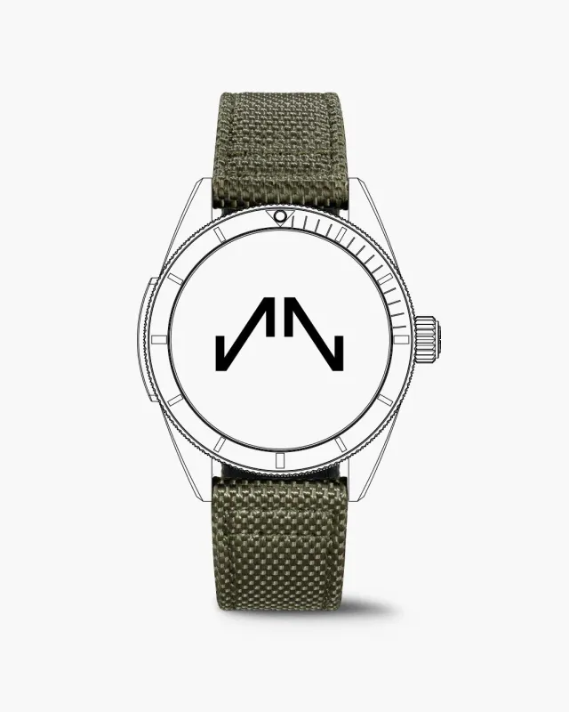 Norqain Adventure Sport 42mm horlogeband khaki stof 22mm