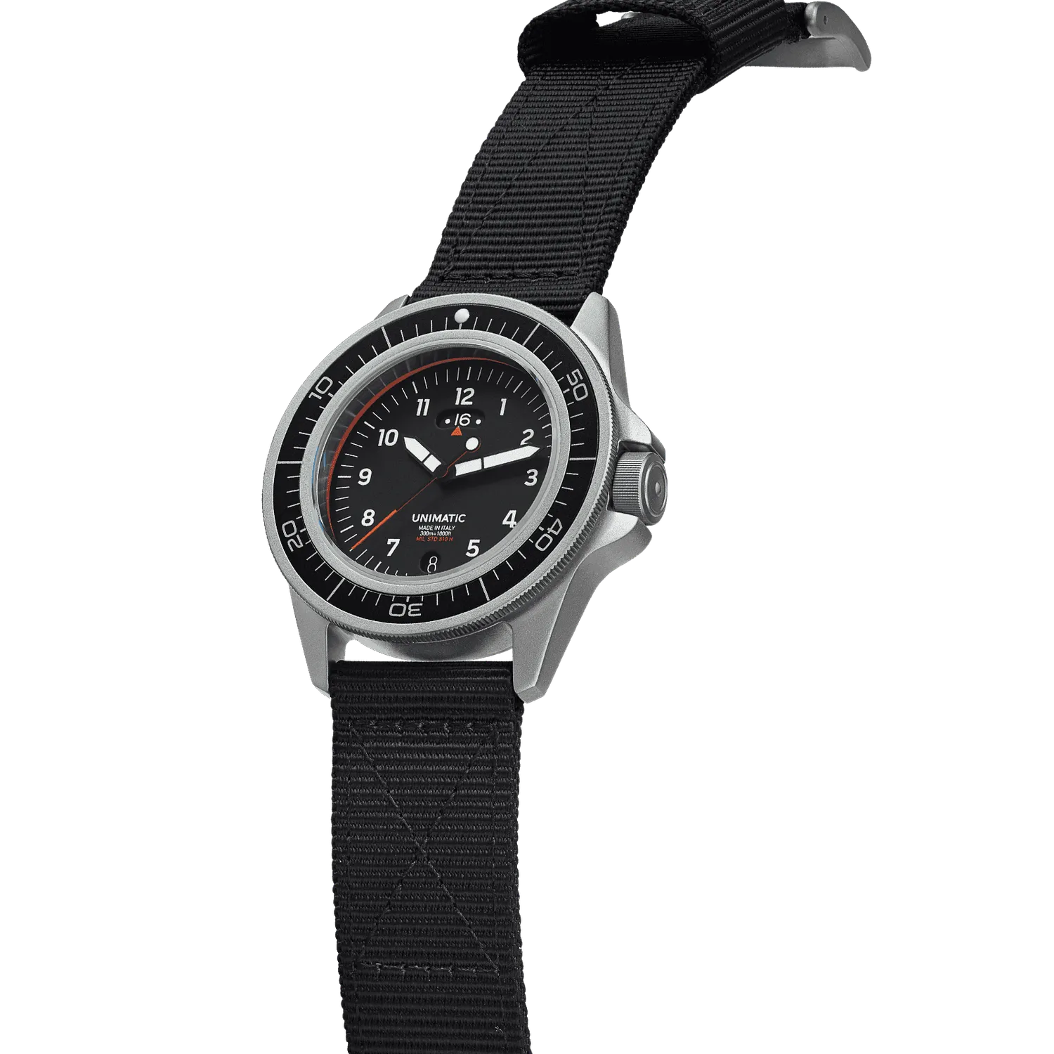 Unimatic Modello Uno UT1-GMT toolwatch zwart 40mm