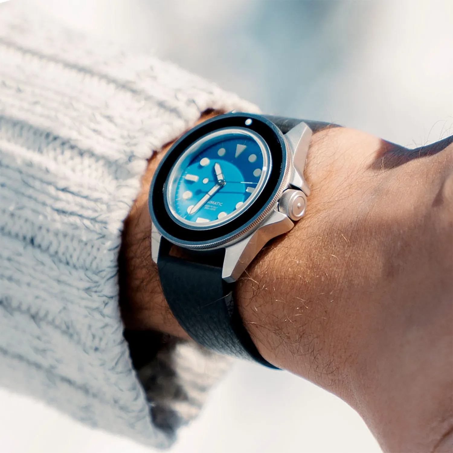 Unimatic Modello Uno UT1-AS horloge blauw quartz
