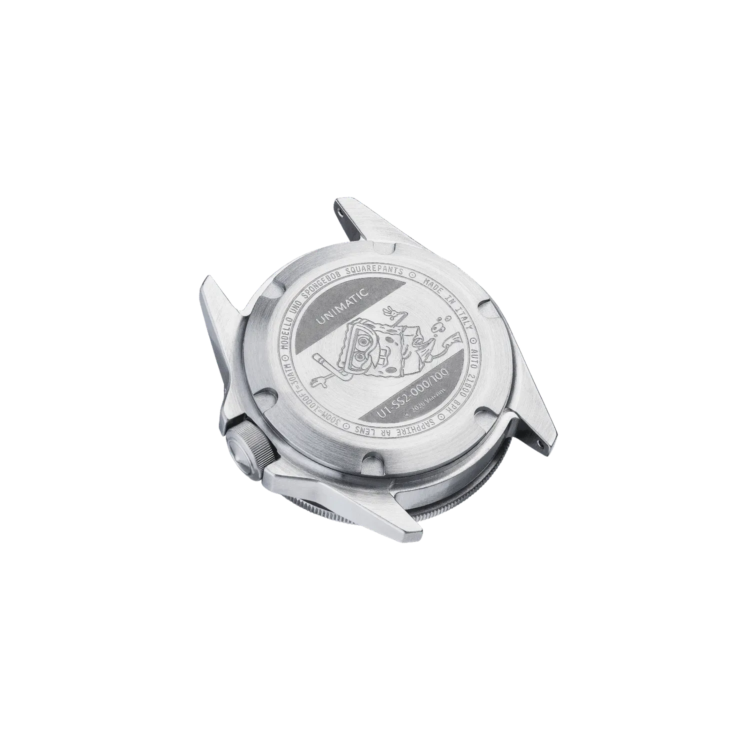 Unimatic Modello Uno U1-SS2 duikhorloge geel leder
