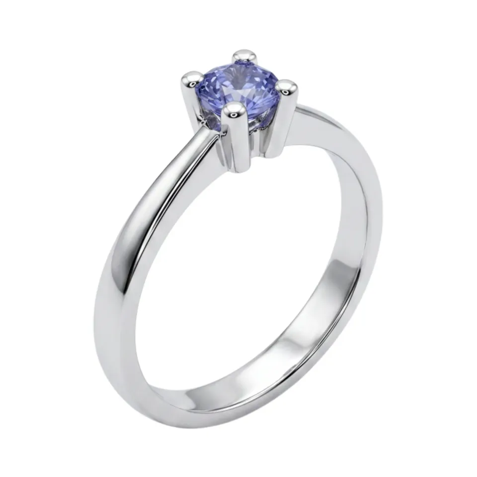Juwelier Ripassa wit gouden ring met tanzaniet