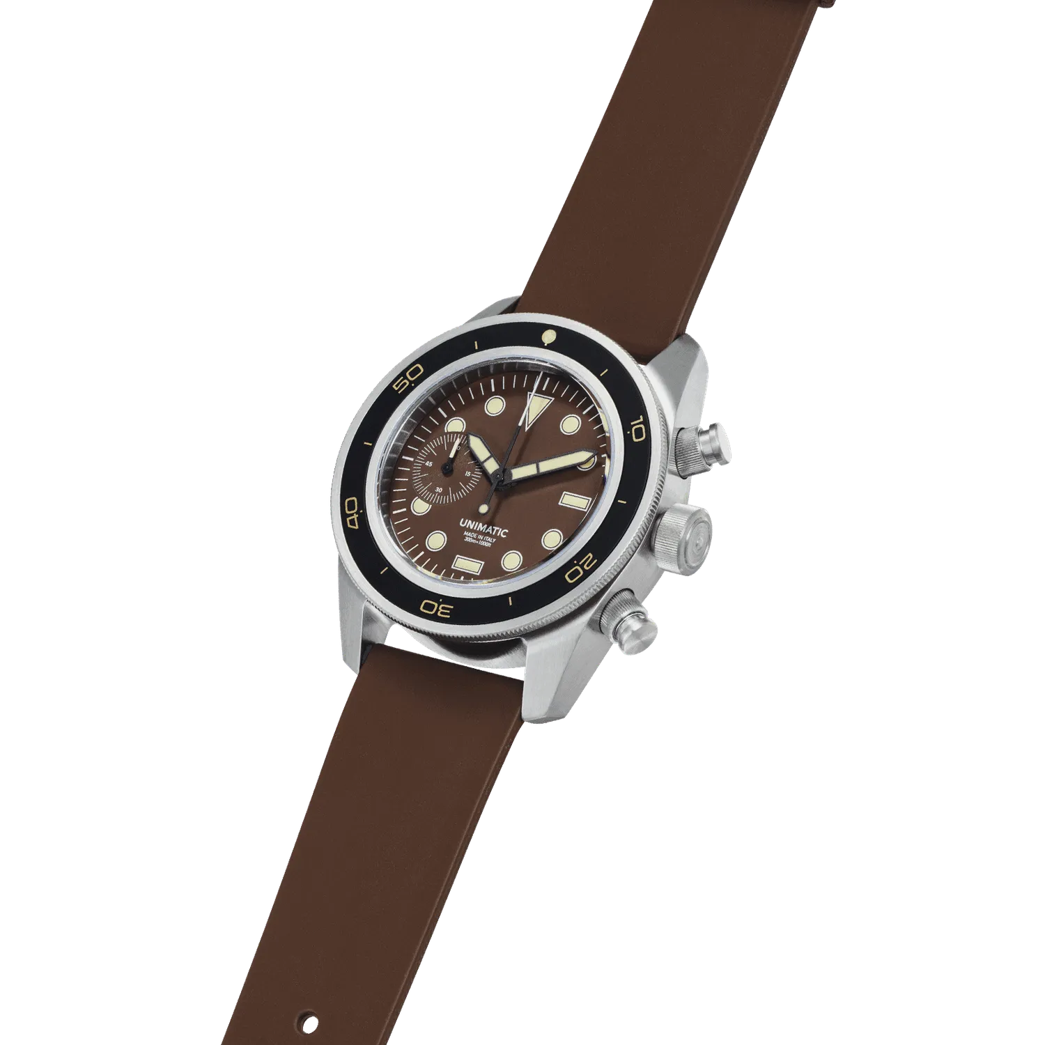 Unimatic Modello Tre U3-DHBR horloge bruin chrono-diver