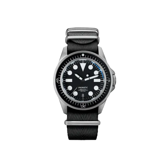 Unimatic Modello Uno U1-E duikhorloge zwart 300m