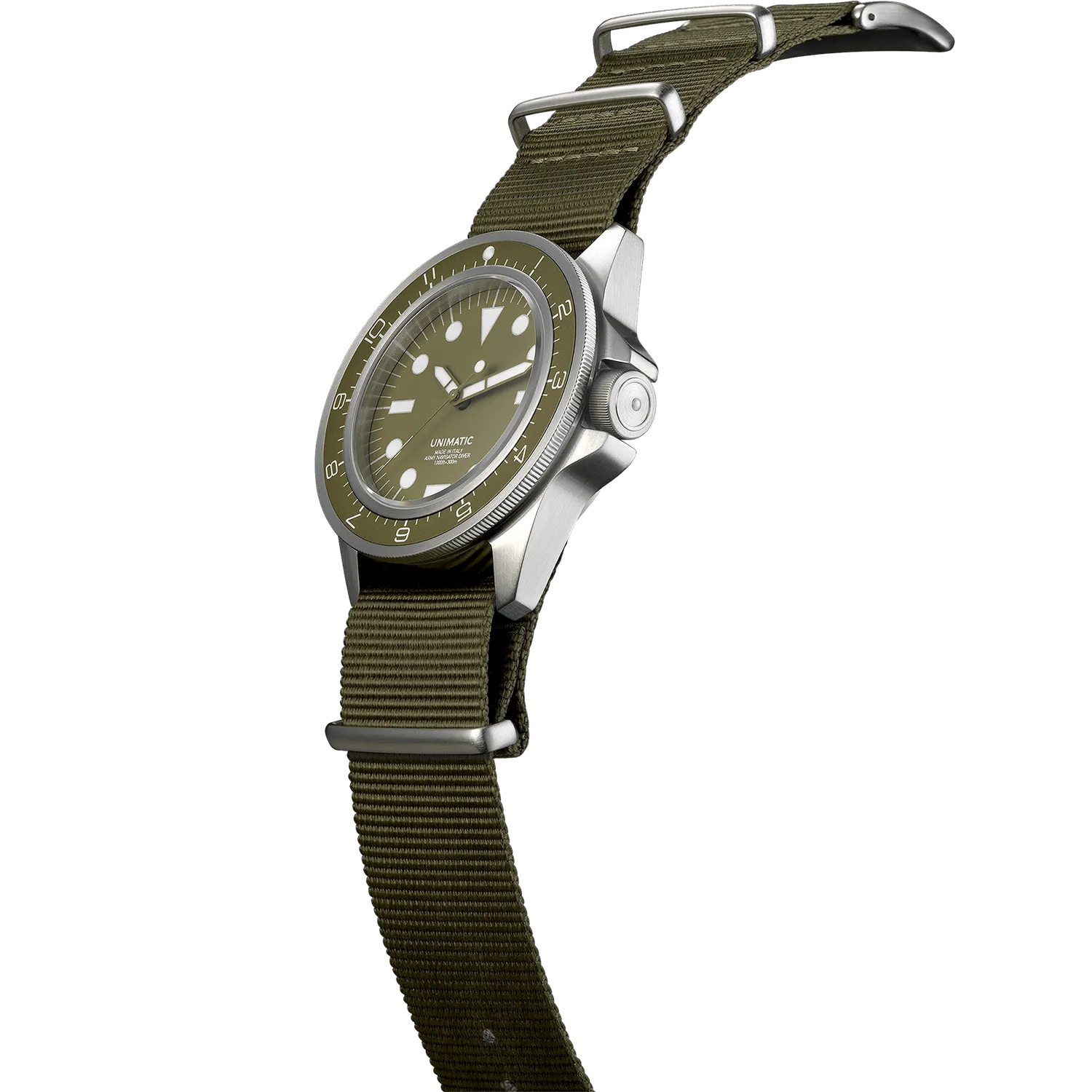 Unimatic Modello Uno U1-DZ horloge olijf automaat