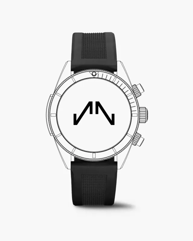 Norqain Adventure Sport Chrono 44mm horlogeband zwart rubber