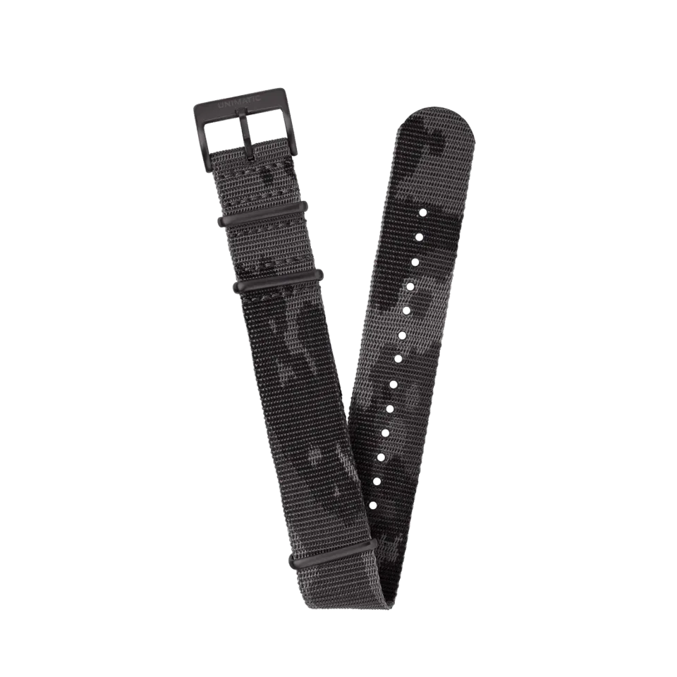 Unimatic Nylon Jacquard NATO horlogeband 22mm Vegetato Camo Night