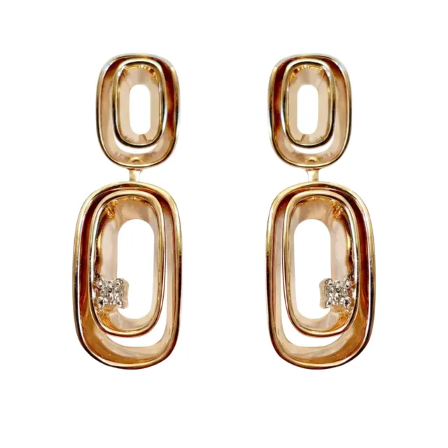 Juwelier Ripassa roségouden oorstekers diamant