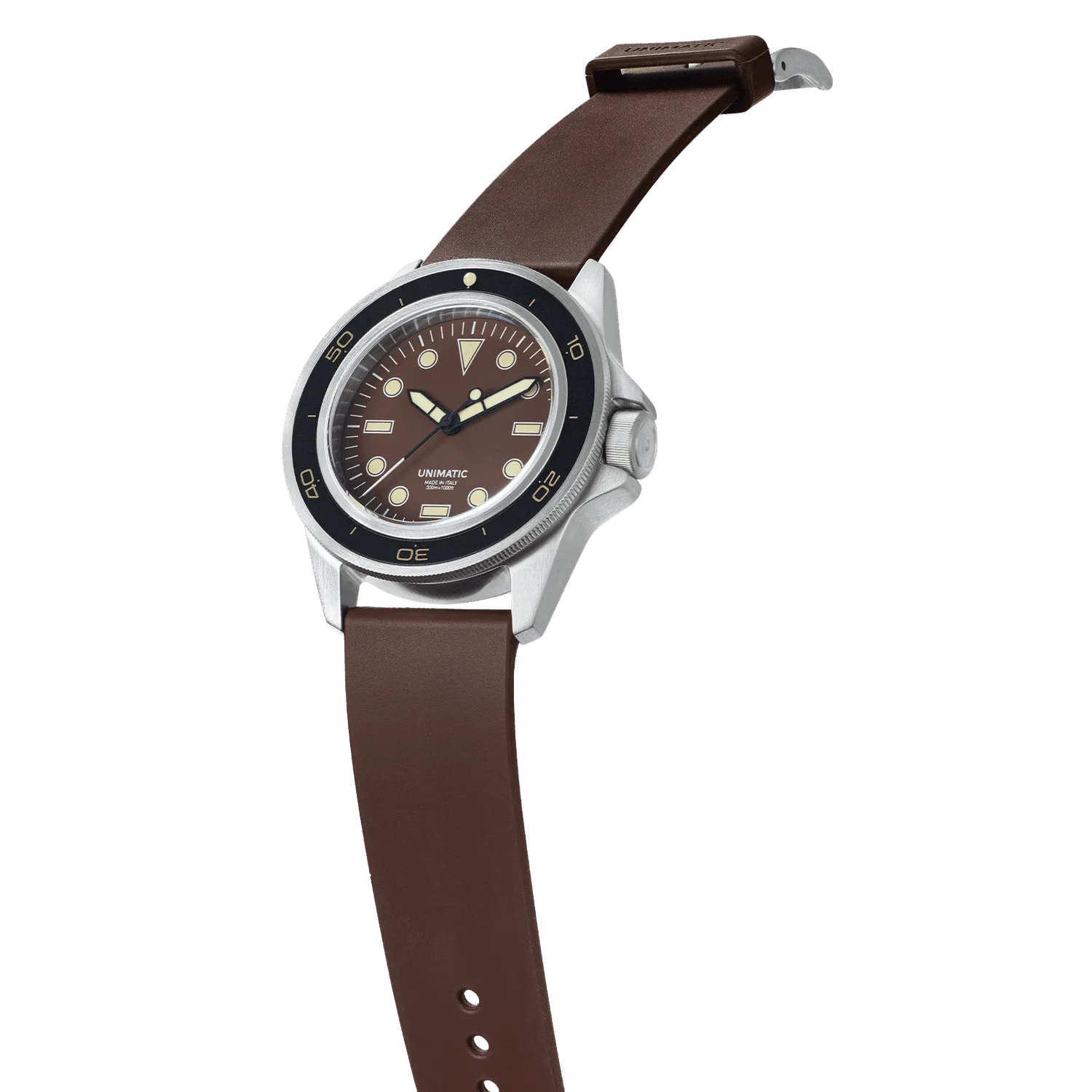 Unimatic Modello Uno U1-DHBR duikhorloge bruin 40mm
