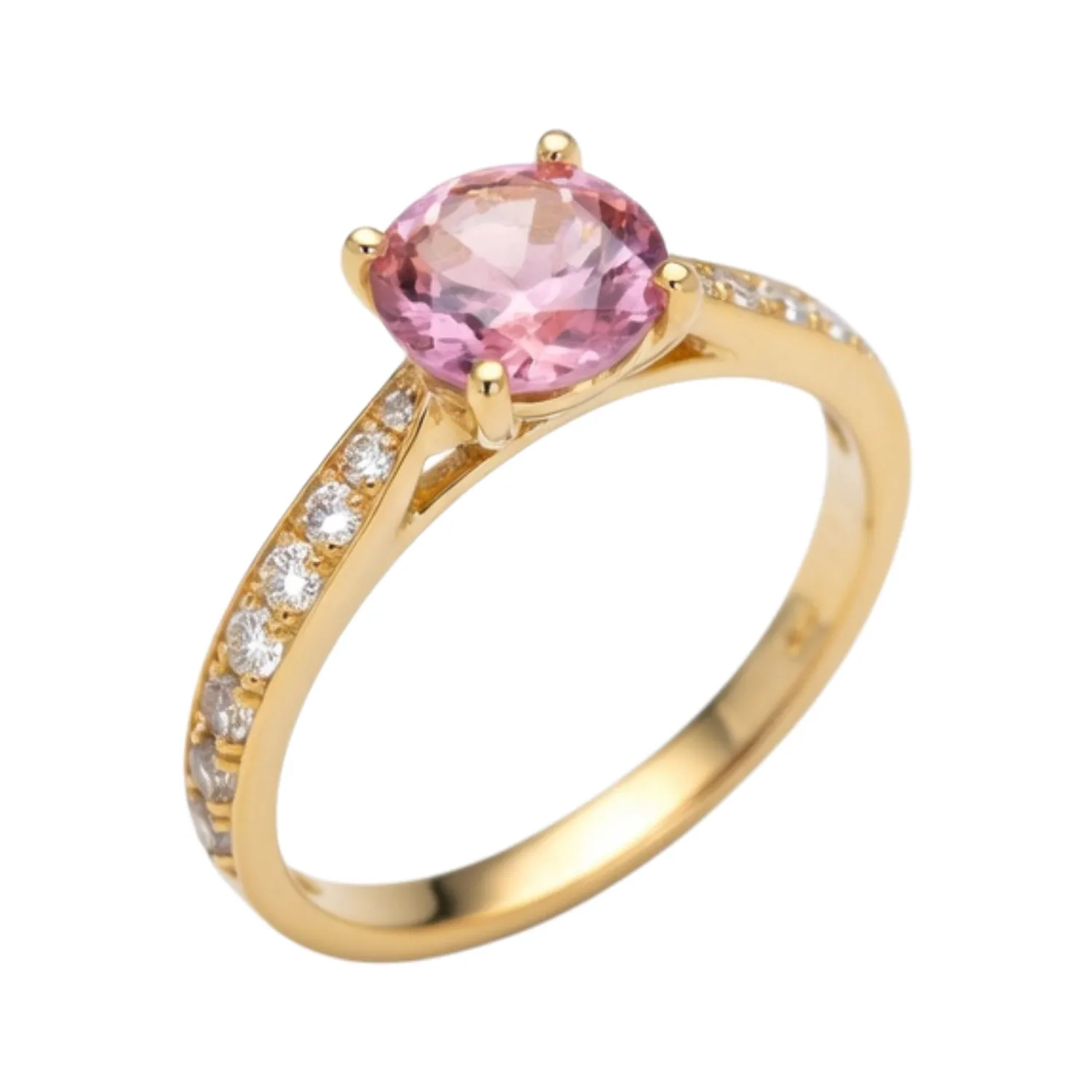 Juwelier Ripassa geel gouden ring citrien diamanten