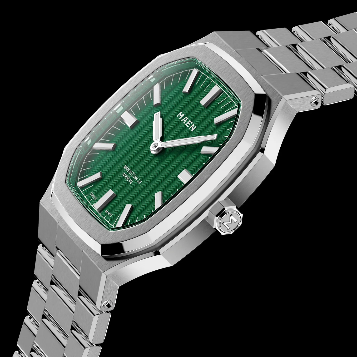 Maen Manhattan 39 M4.1.1 horloge ultra thin staal