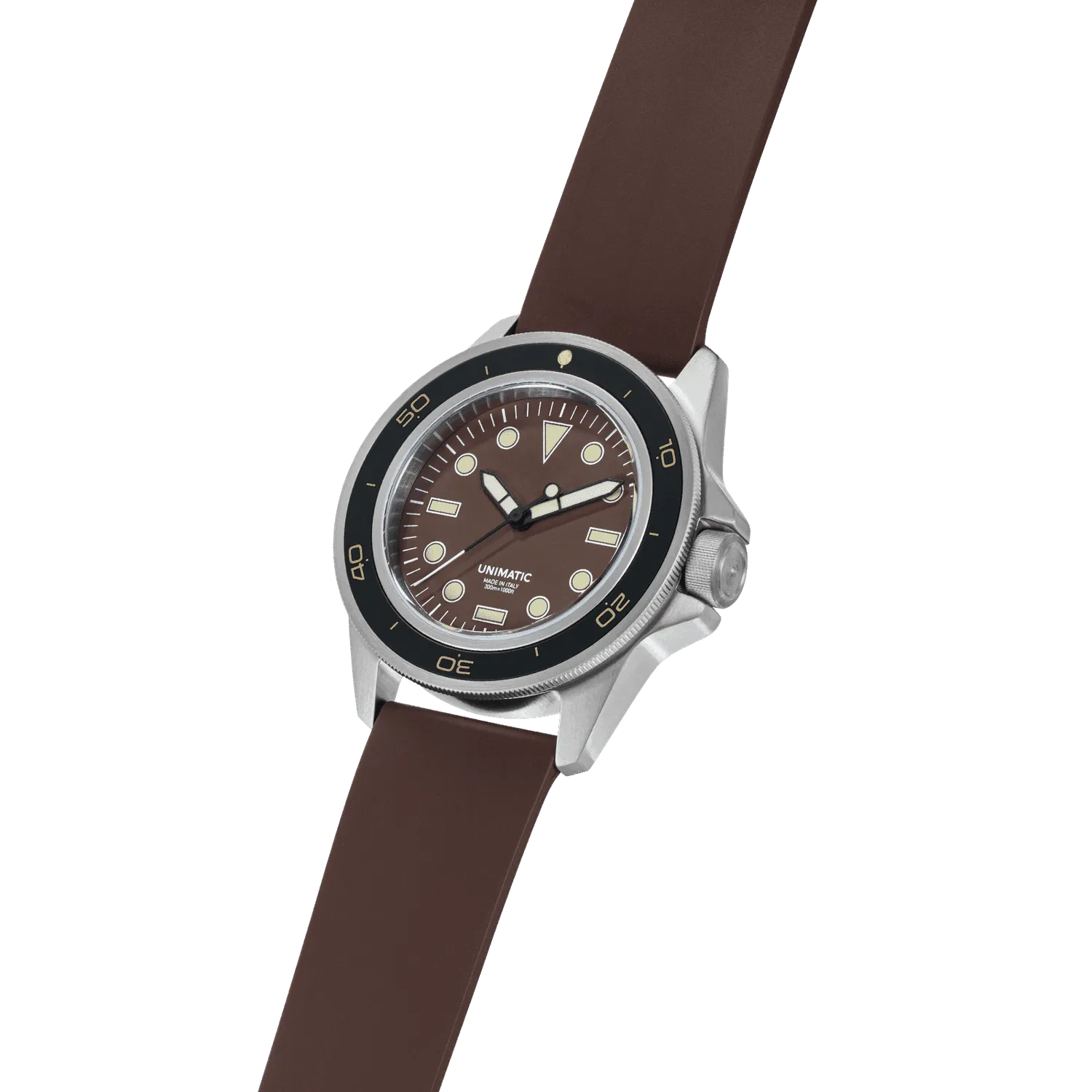 Unimatic Modello Uno U1-DHBR duikhorloge bruin 40mm