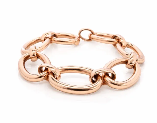 Juwelier Ripassa schakelarmband roségoud 18 karaat