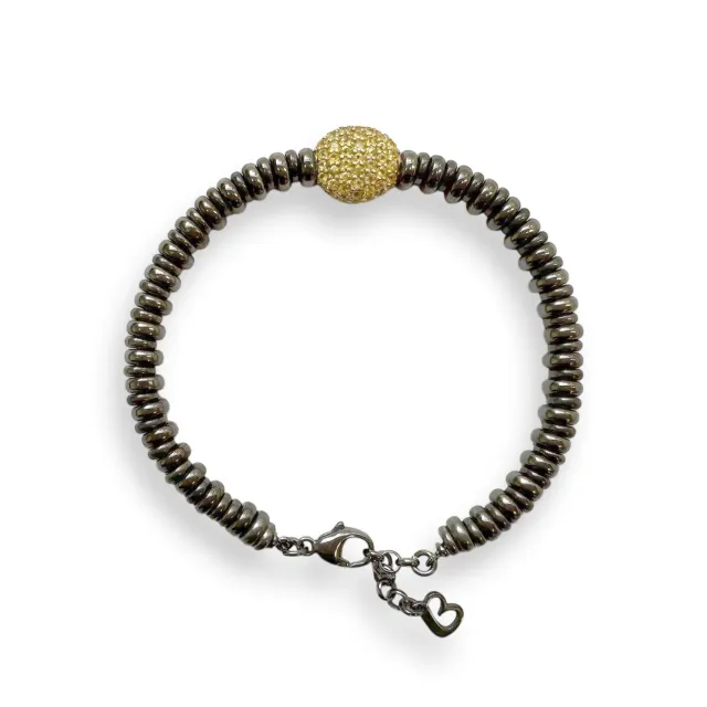 Juwelier Ripassa armband zwart saffier geel