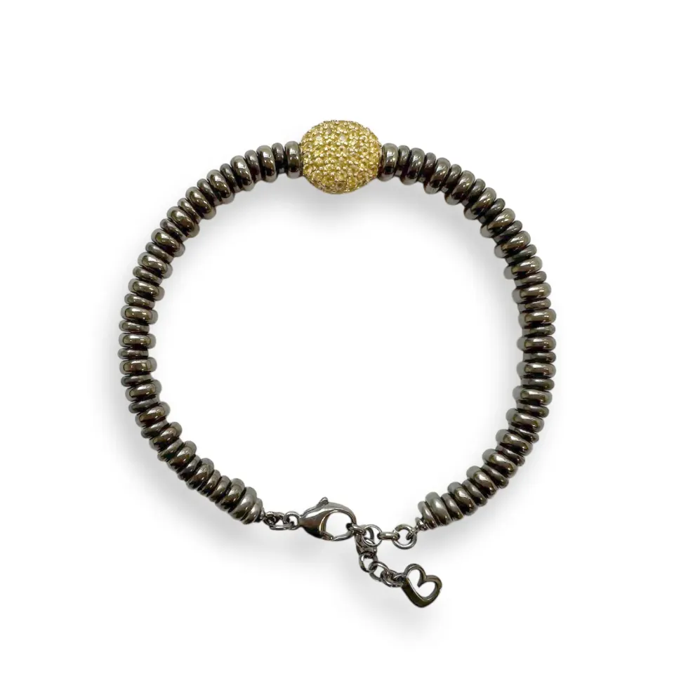 Juwelier Ripassa armband zwart saffier geel
