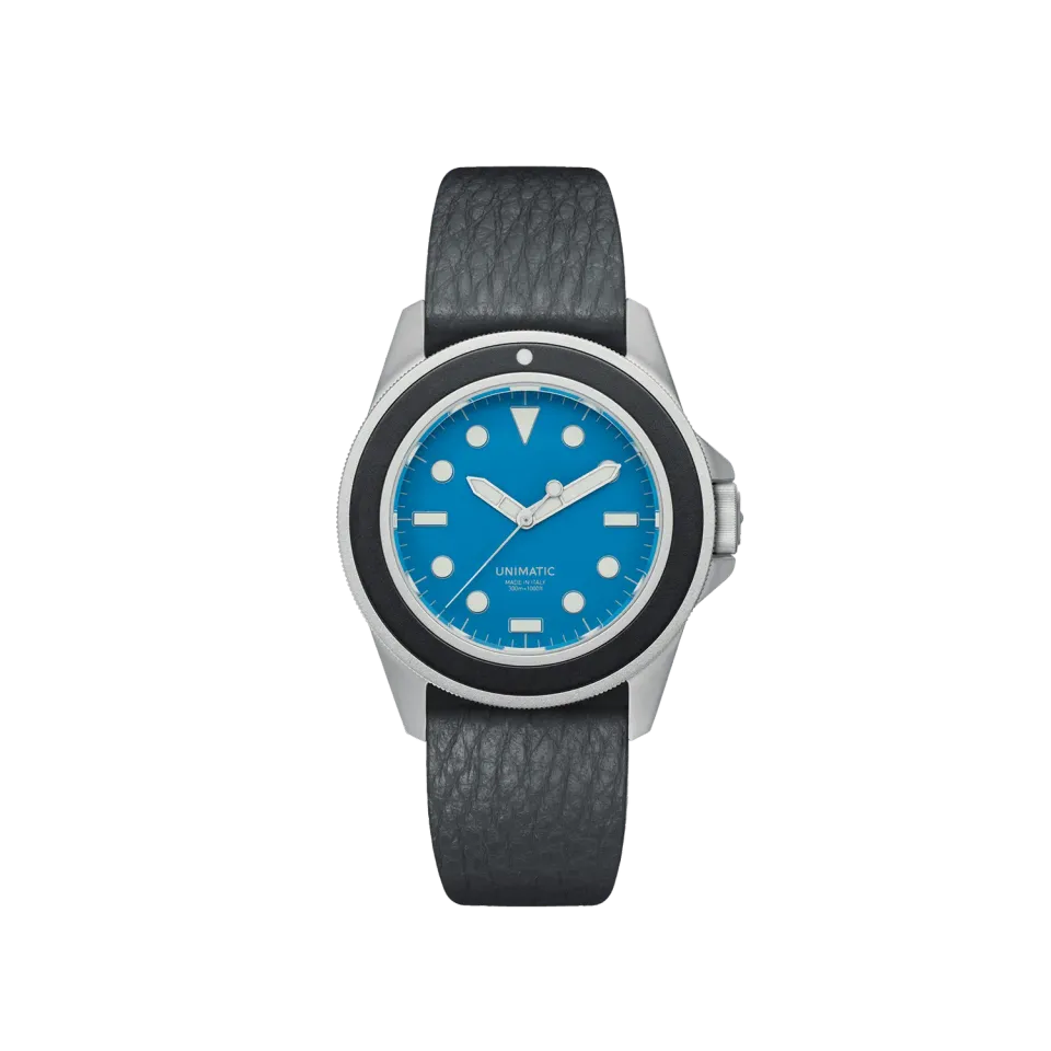 Unimatic Modello Uno UT1-AS horloge blauw quartz