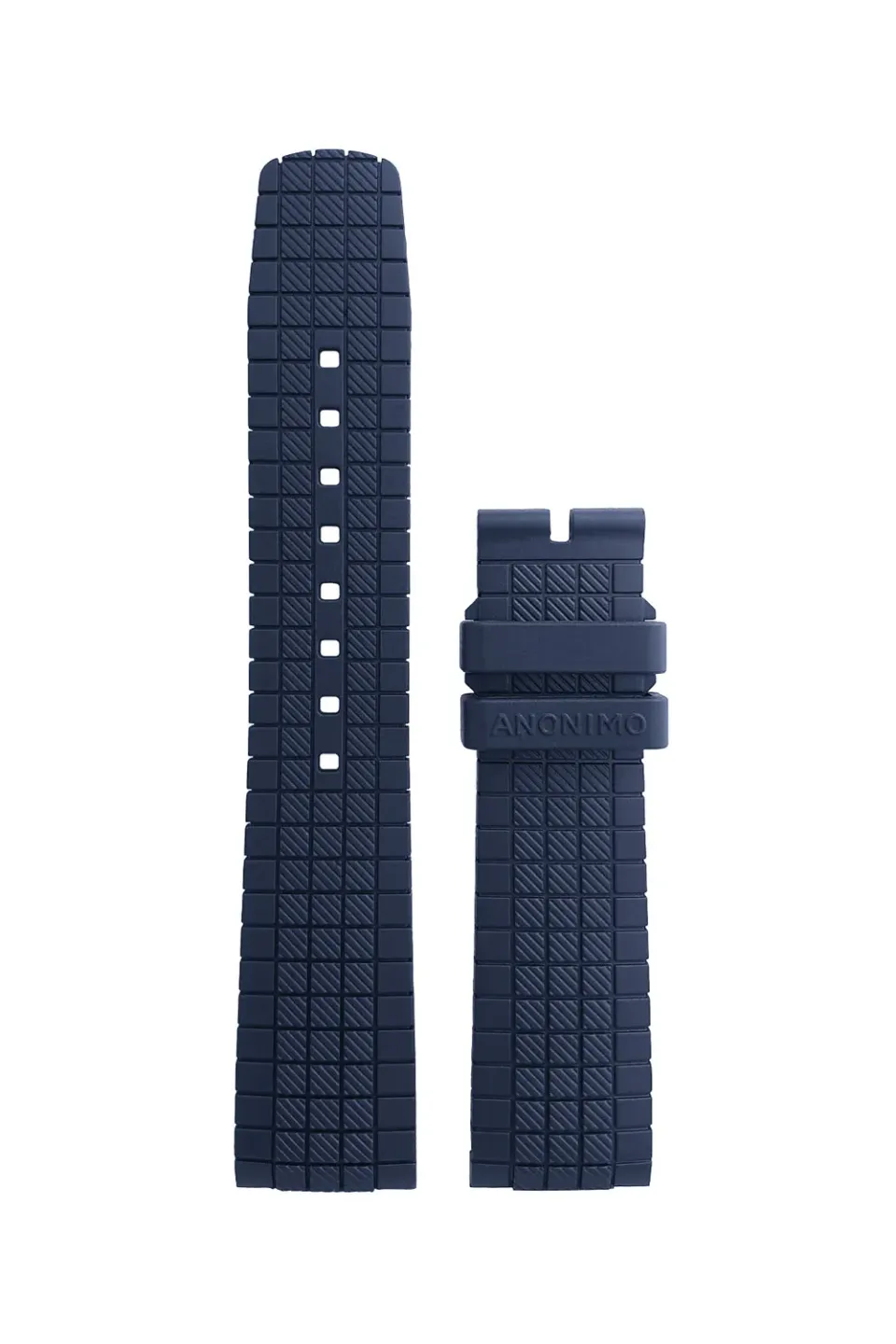 Anonimo Nautilo 45mm horlogebandje rubber zwart blauw