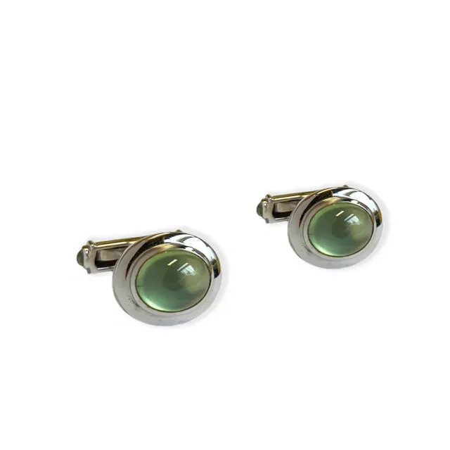 Juwelier Ripassa Manchetknopen wit goud prehniet