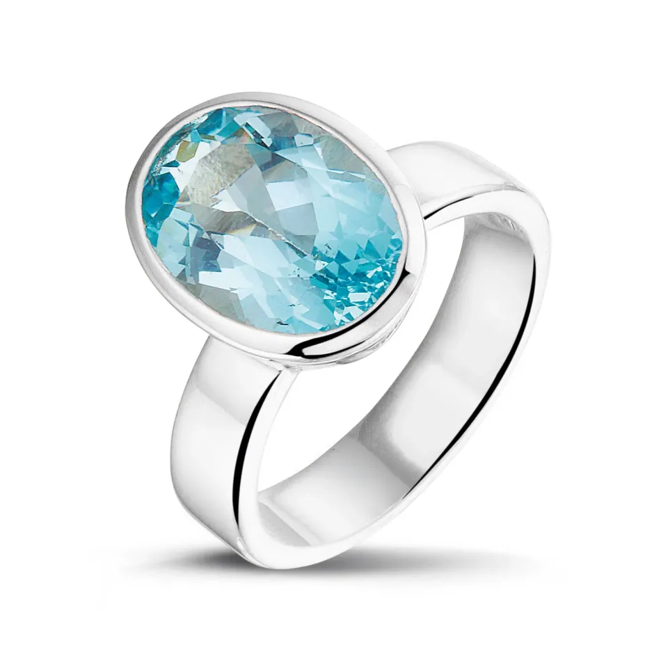 Juwelier Ripassa zilveren ring topaas