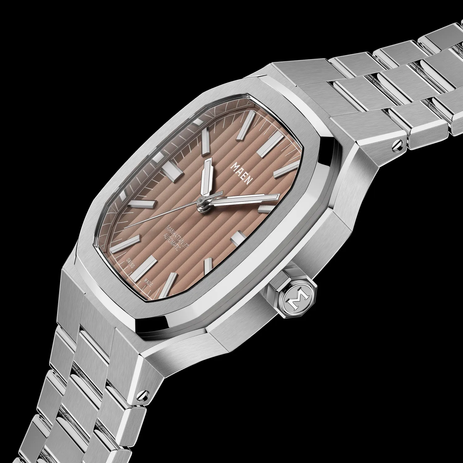 Maen Manhattan 37 M2.1.4 horloge staal