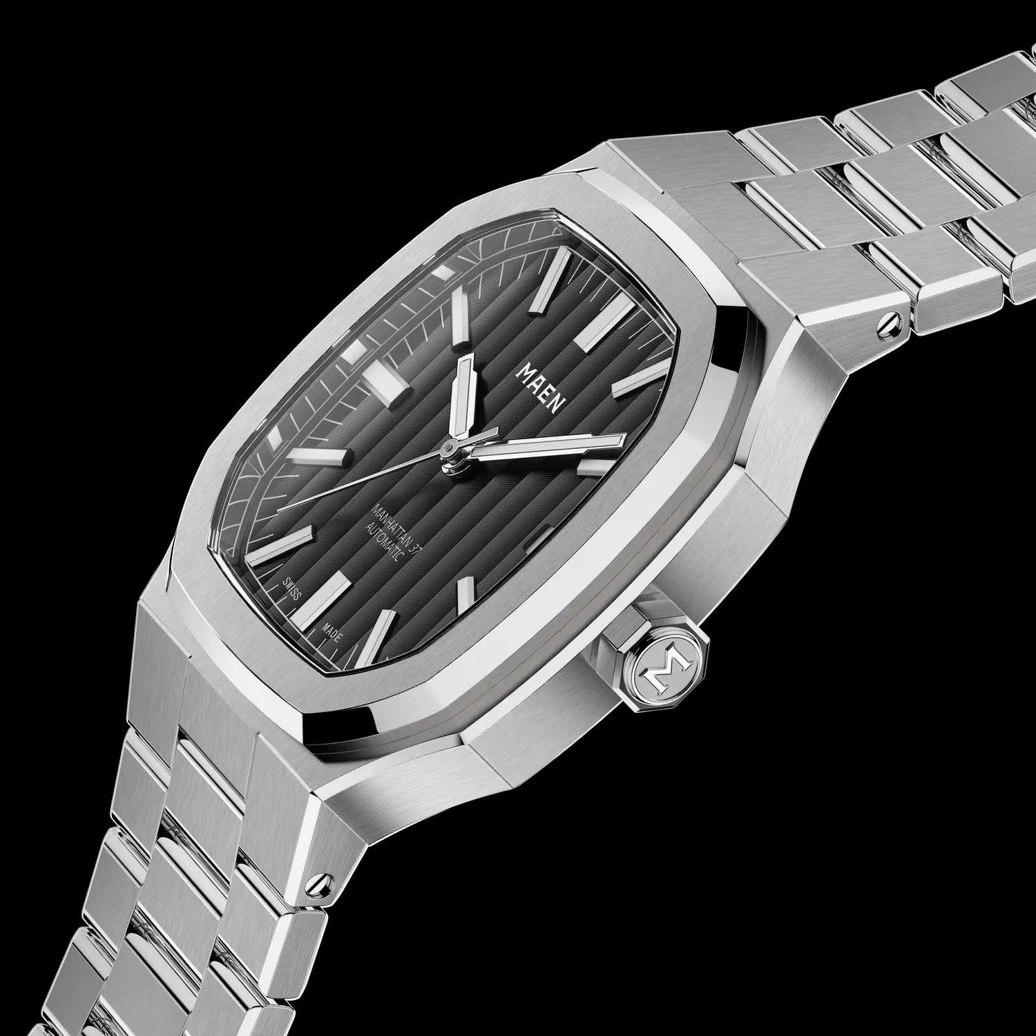 Maen Manhattan M2.1.7 horloge 37mm staal automaat