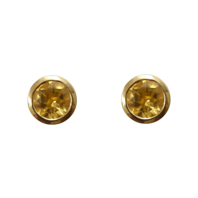 Juwelier Ripassa geel gouden oorstekers met citrien