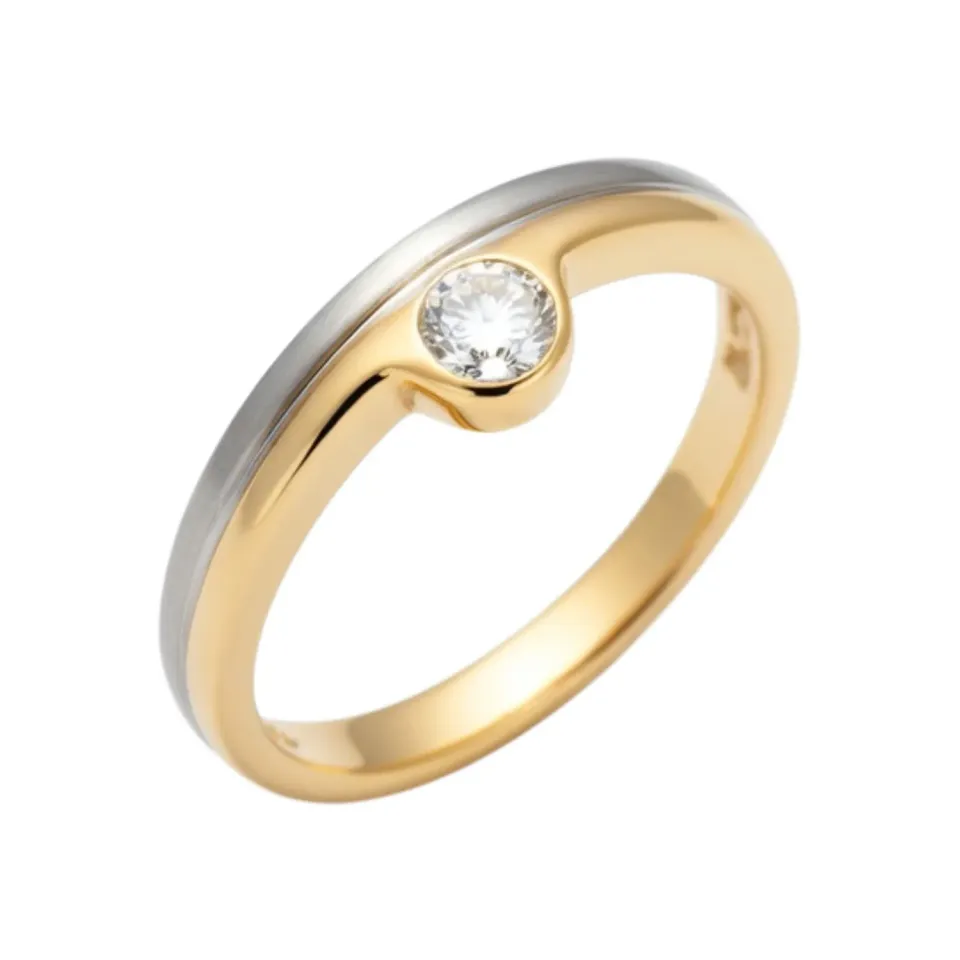 Juwelier Ripassa ring bicolor diamant