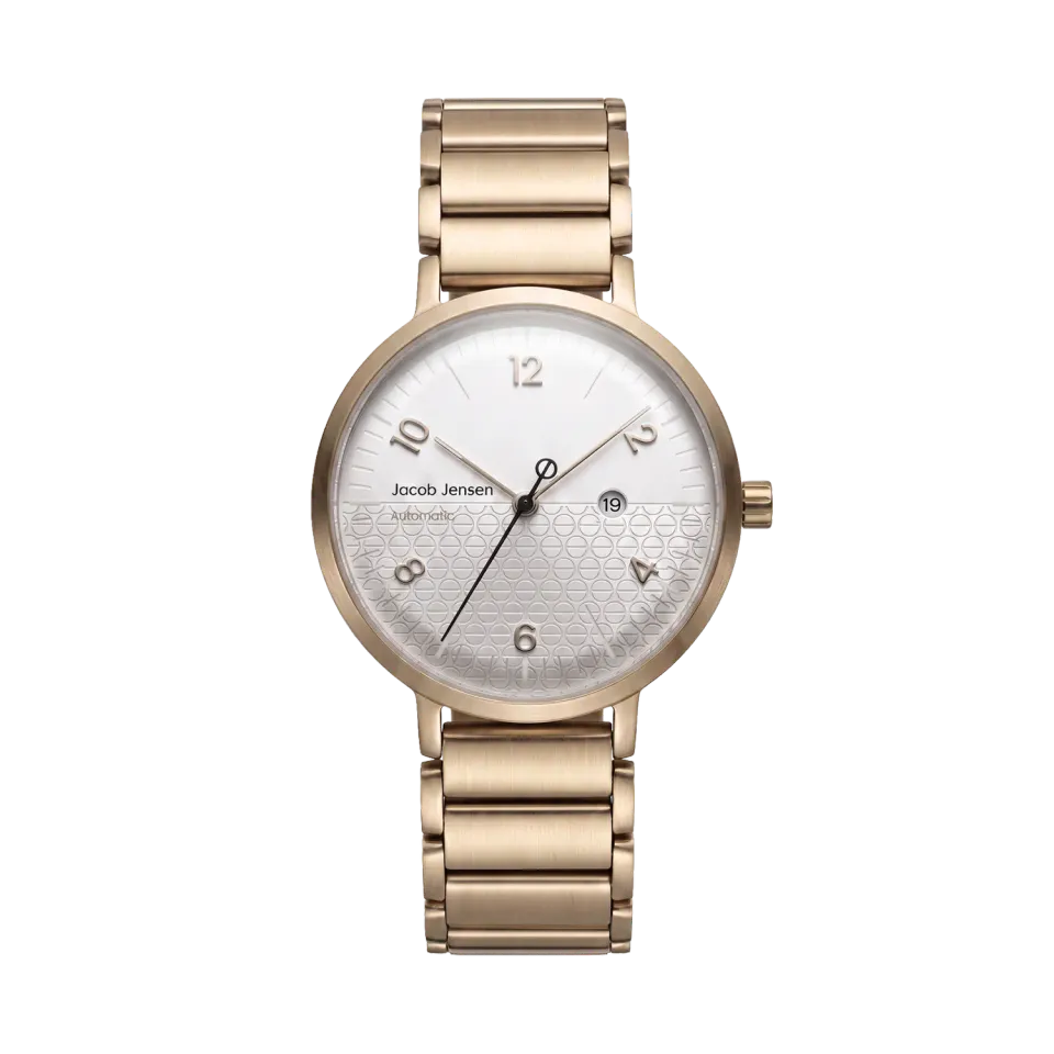 Jacob Jensen Aekvator 2002 horloge goud zilver 35 mm