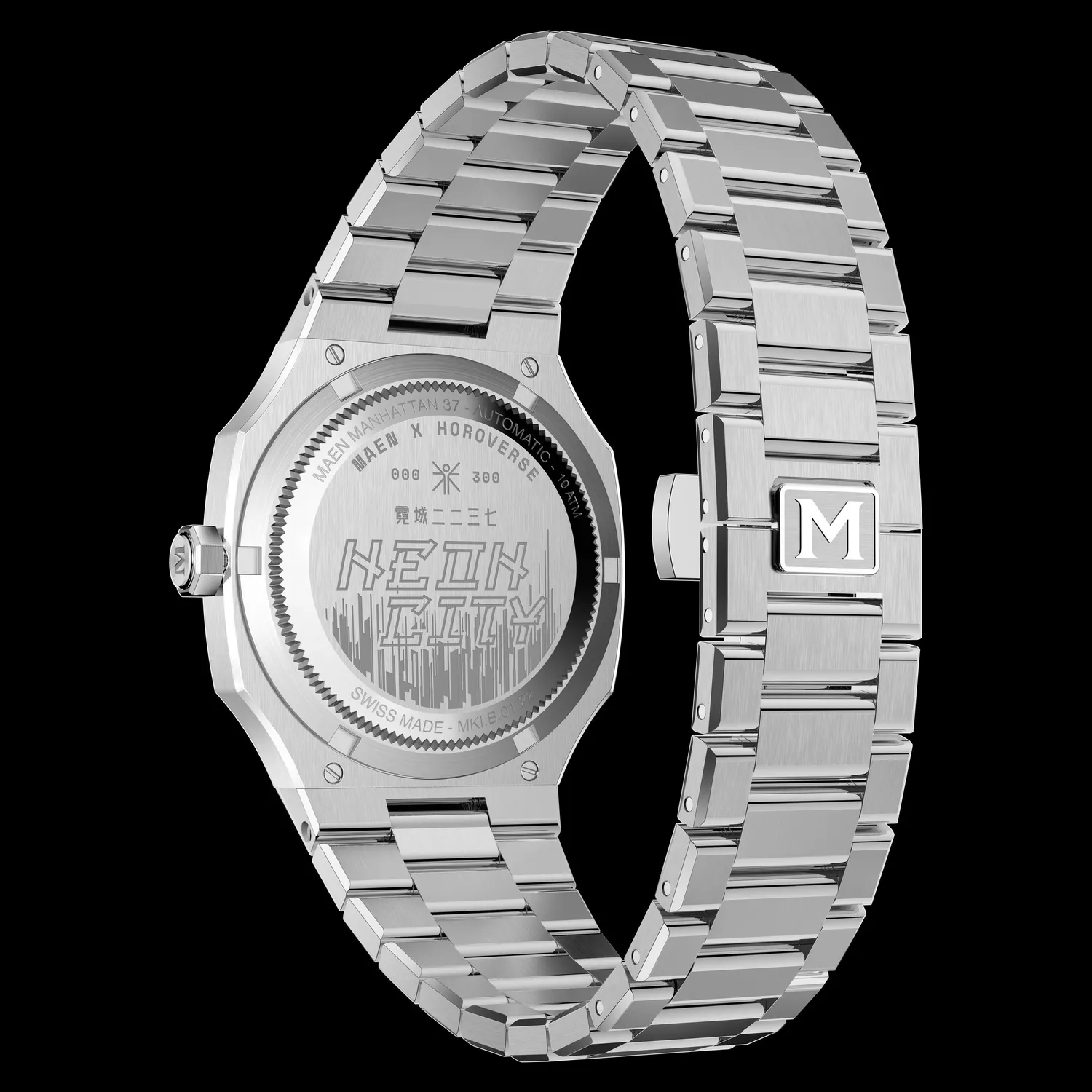 Maen Manhattan 37 MHV.02 horloge staal