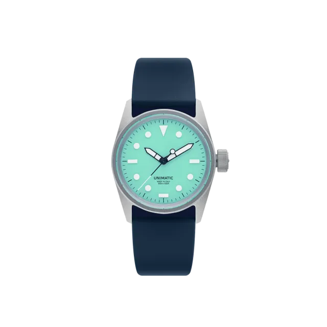 Unimatic Modello Cinque UT5-IPT horloge blauw 36mm
