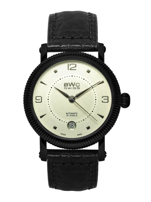 BWC-Swiss 20768.54.41 automatisch horloge 38 mm saffier