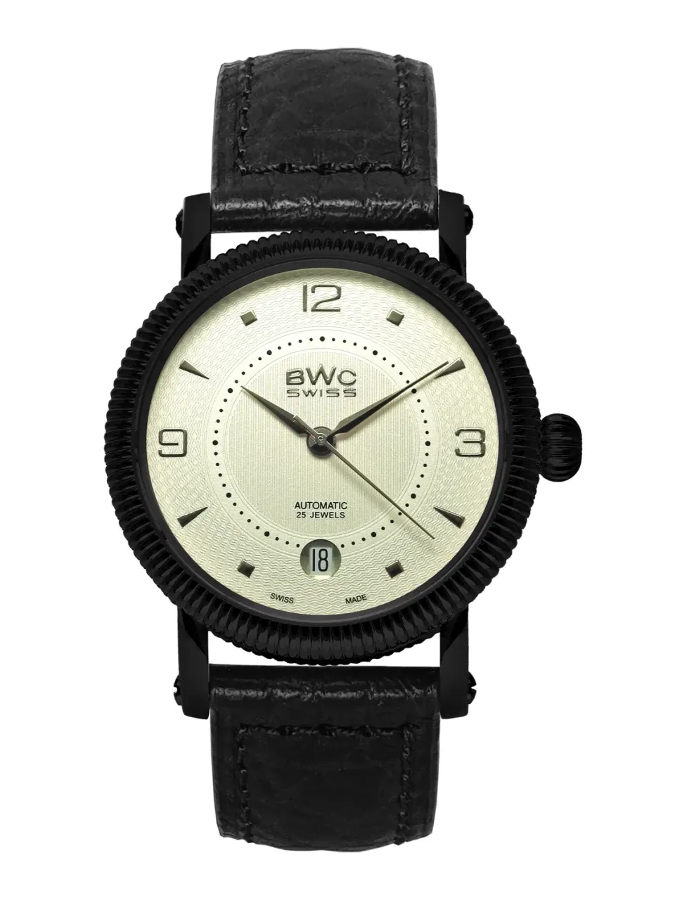 BWC-Swiss 20768.54.41 automatisch horloge 38 mm saffier