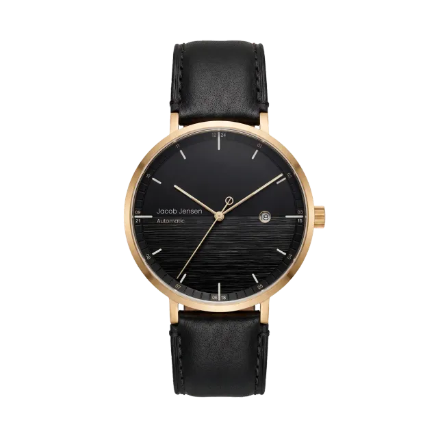 Jacob Jensen Aekvator 1004 horloge zwart goud 42 mm