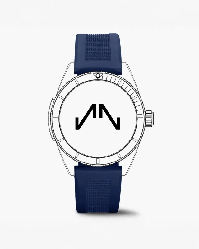 Norqain Adventure Sport 42mm horlogeband blauw rubber 22mm