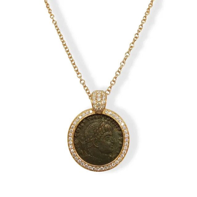 Juwelier Ripassa collier ketting roségoud munt diamant