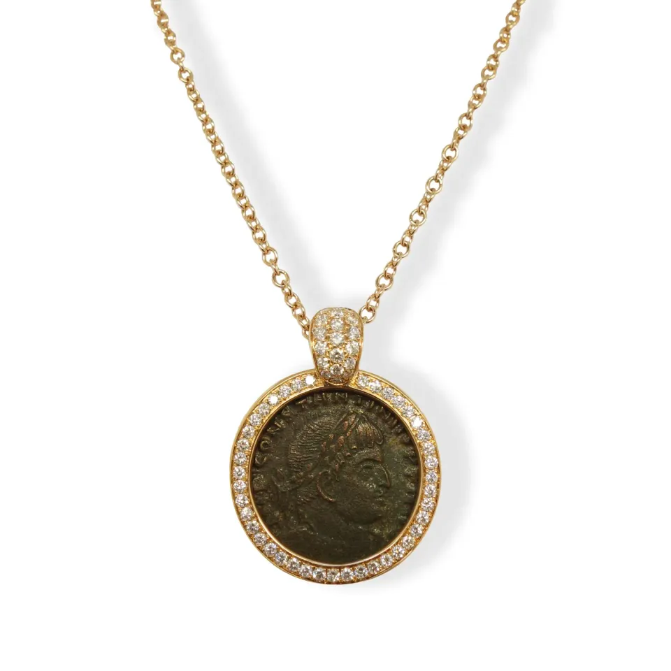 Juwelier Ripassa collier ketting roségoud munt diamant