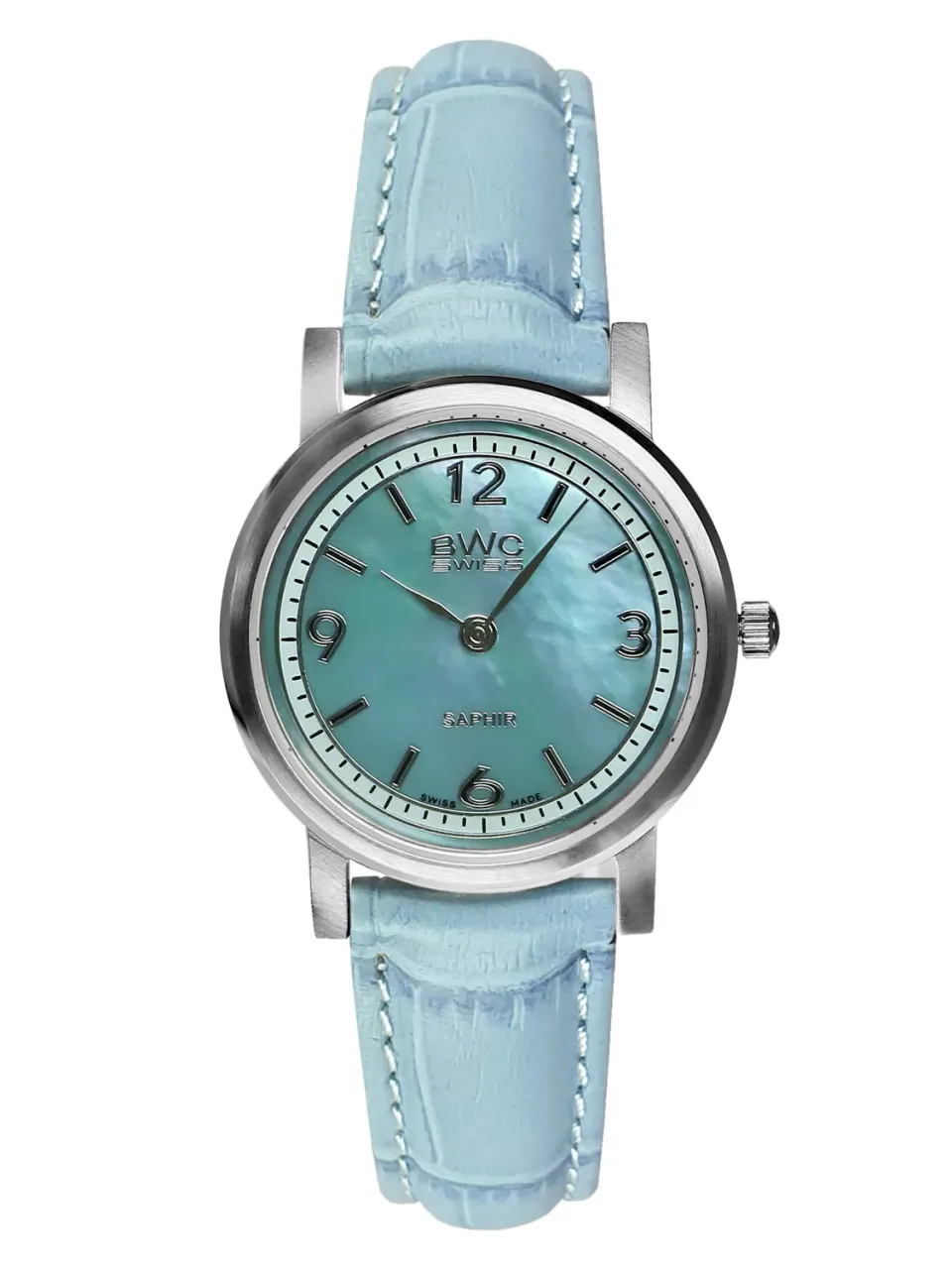BWC-Swiss 20040.50.08 dameshorloge blauw parelmoer