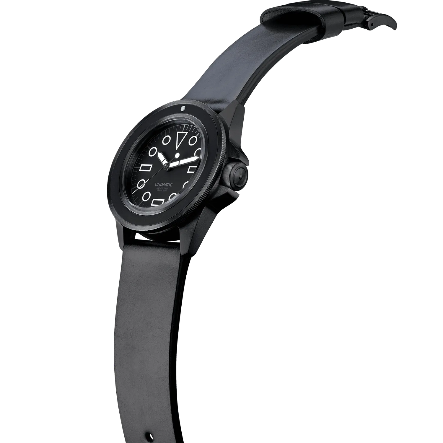 Unimatic Modello Uno U1-EMN horloge zwart DLC
