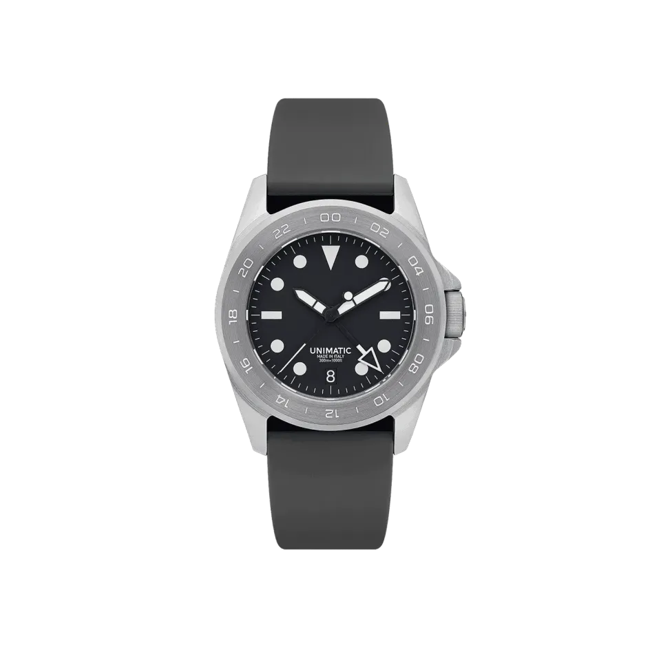 Unimatic Modello Quattro U4-GMT horloge zwart GMT