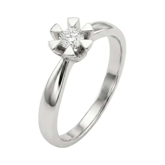 Juwelier Ripassa wit gouden ring diamant solitair
