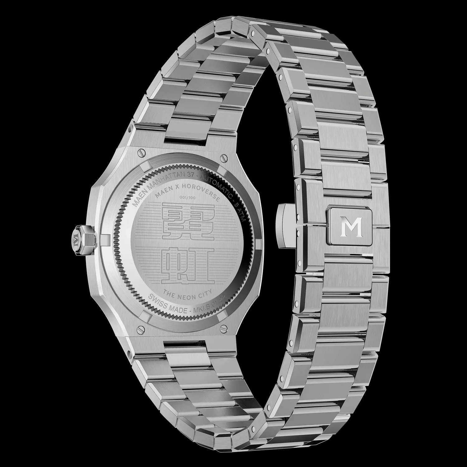 Maen Manhattan MHV.01 horloge 37mm staal grijs