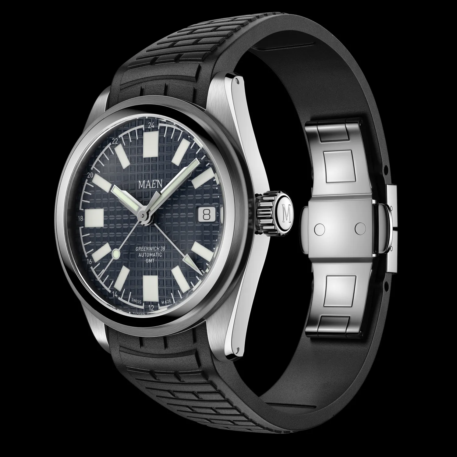 Maen Greenwich MGG.02 horloge 38mm GMT