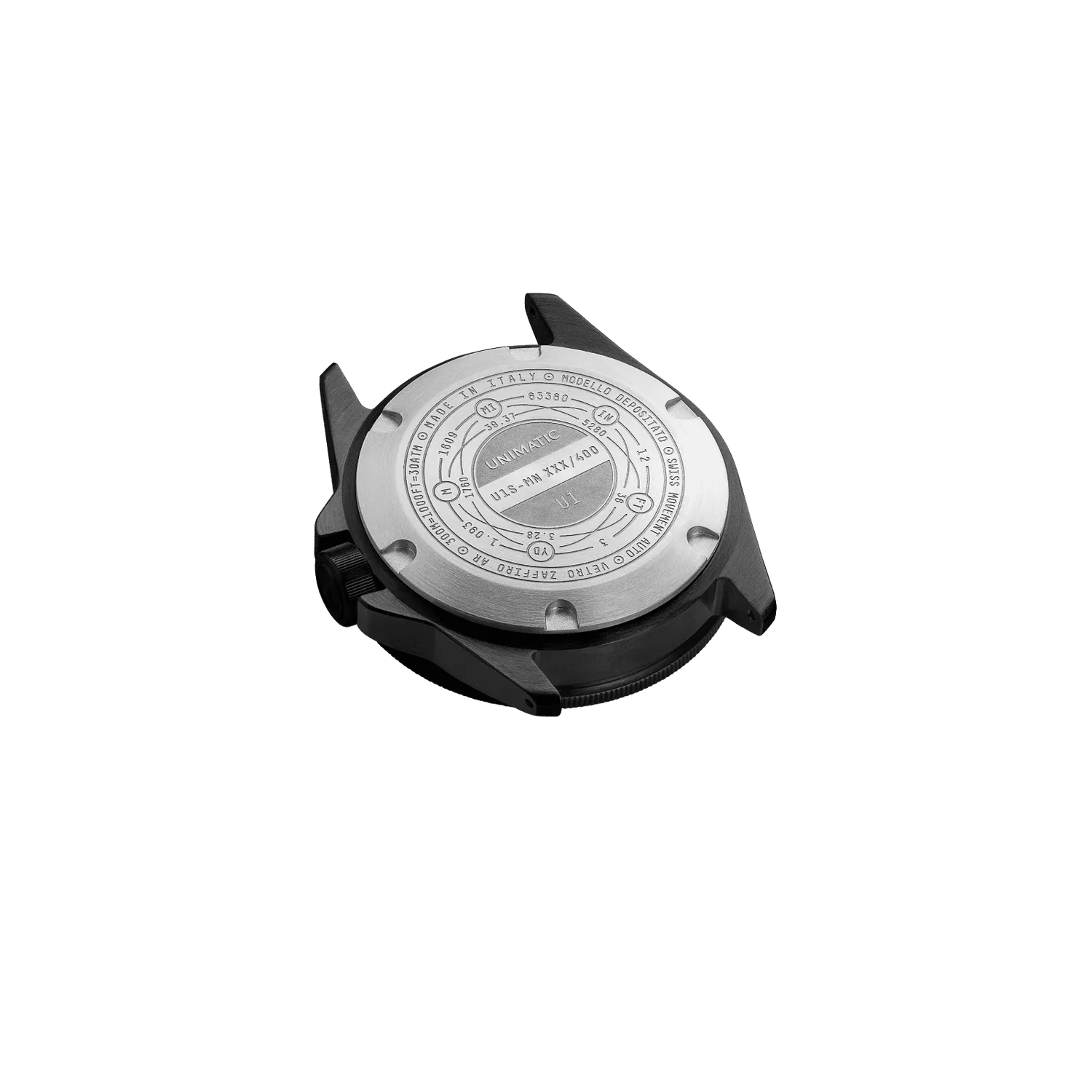Unimatic Modello Uno U1S-MN horloge zwart DLC 40mm